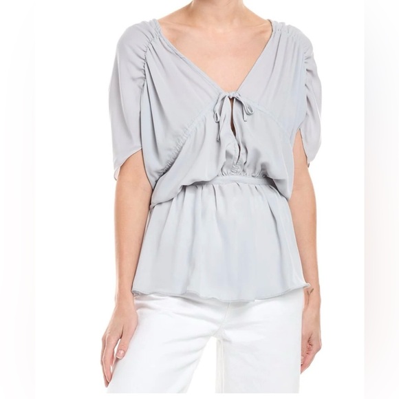 WeWoreWhat Tops - WeWoreWhat Gathered Short Cap Sleeve Top